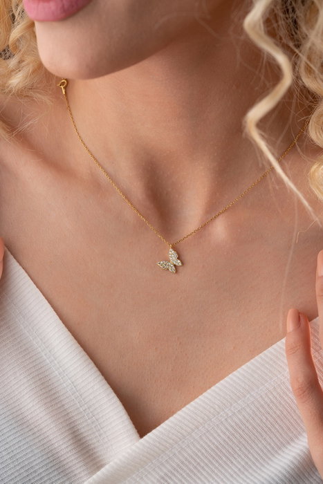 Heliophilia Silver Collar de Plata de Ley 925 con Circón en Oro y Blanco